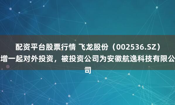 配资平台股票行情 飞龙股份（002536.SZ）新增一起对外投资，被投资公司为安徽航逸科技有限公司